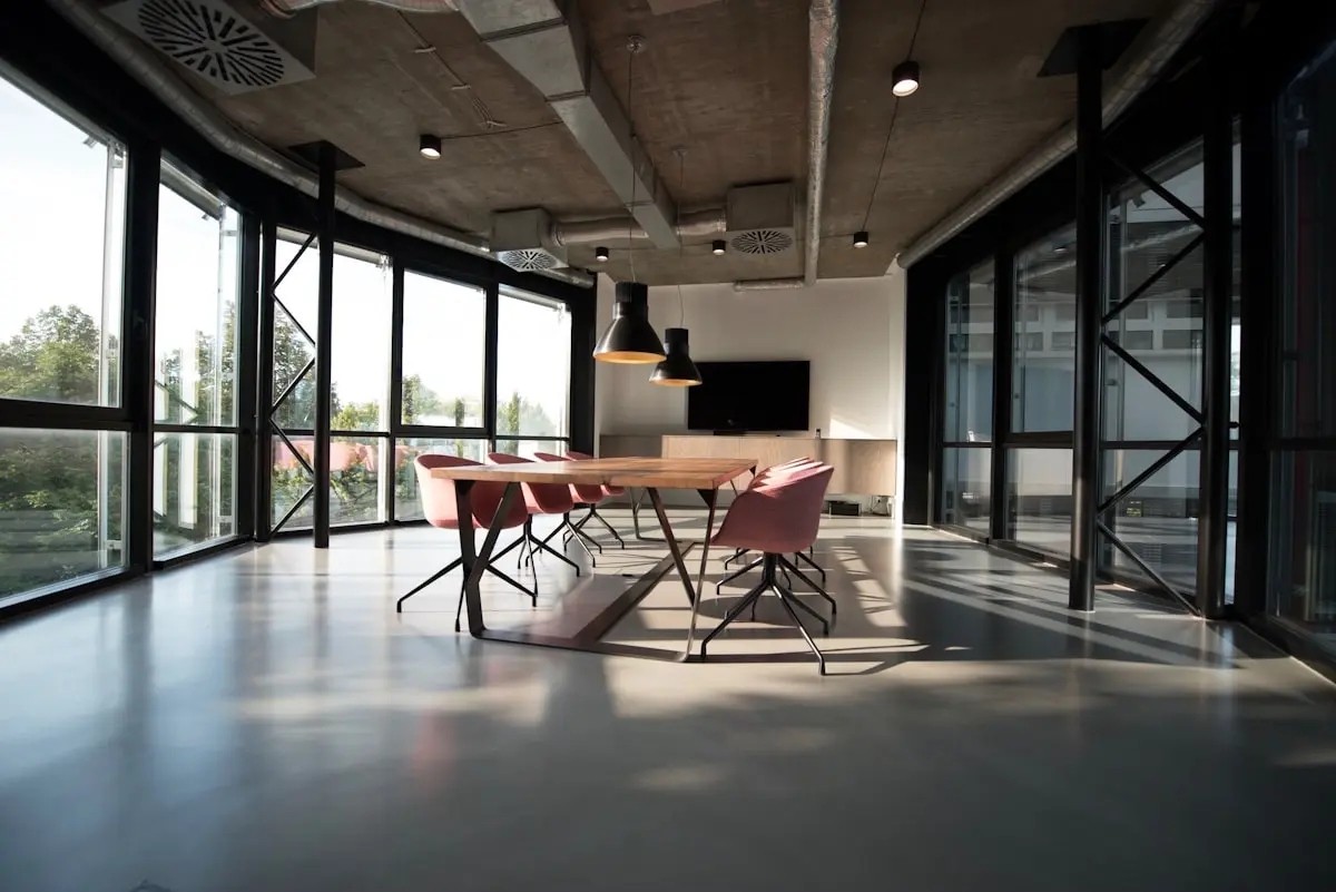 Clean modern office space